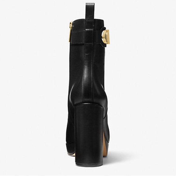 Michael Kors Parker Leather Platform Boot in Black Size 6.5 M - Picture 4 of 5